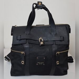 Henri Bendel Jetsetter Convertible Large Nylon Backpack With Gold HW -  Black